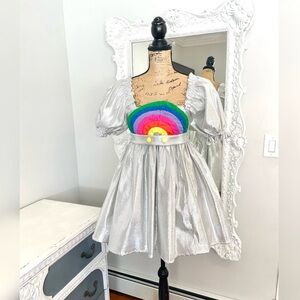 New York Couture *One of a Kind* Handmade Retro 80’s Epcot Puff Sleeve Dress